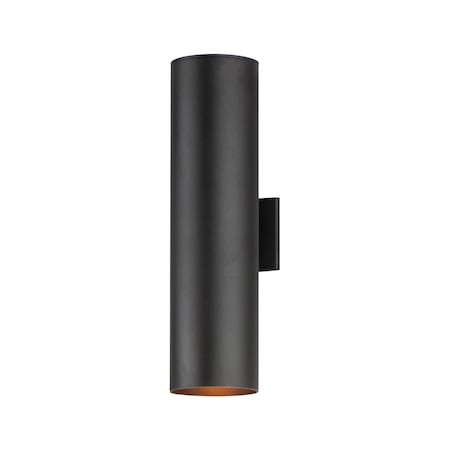 Maxim Lighting Outpost 2-Light 6"W x 22"H Outdoor Wall Sconce 26109BK